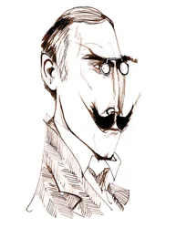 Knut Hamsun - caricatura